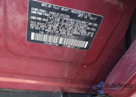 2017 Subaru Forester 2.5I Premium z USA, uszkodzony, nr VIN JF2SJAGCXHH588659